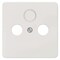 Siemens DELTA profil, Cover plate TV/RF/SAT 2 and 3 knockout holes titanium white 5TG1828-2 - alternate 1