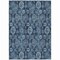 Homeroots 5' X 8' Navy Blue And Denim Blue Damask Washable Indoor Outdoor Area Rug 588185 - alternate 9