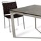 Homeroots 80" Clear And Silver Solid Wood And Stainless Steel Trestle Base Dining Table 283191 - alternate 4