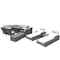 Homeroots Twelve Piece Outdoor Gray Wicker Multiple Chairs Seating Group Fire Pit Included with White Cushions 479112 - alternate 4