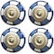 Homeroots Set of Eight Blue White And Gold Geometric Ceramic Drawer Pull Knobs, 8PK 321650 - alternate 6