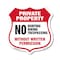 Signmission Private Property Shield Sign No Hunting, 6 Inch X 6 Inch, Plastic Sign SHI-P-6-445 - alternate 1