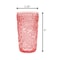 Homeroots Set of Four Pink Paisley Acrylic Stemless Highball Glass 521170 - alternate 8