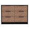 Homeroots 42" Brown and Black Four Drawer Dresser 403752 - alternate 1