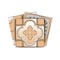 Homeroots 7" X 7" Shades Of Taupe Mosaic Peel And Stick Removable Tiles 390921 - alternate 5