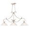 Vaxcel Monrovia 3L Brushed Nickel Transitional Linear Chandelier Island Pendant Light Fixture White Glass H0299 - alternate 1