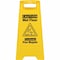 Genuine Joe Universal Graphic Wet Floor Sign - Foldable - Yellow - 1 Each GJO85117 - alternate 1
