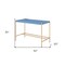 Homeroots 42" Navy Blue and Gold Writing Desk 491506 - alternate 6