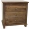 Homeroots 28" Distressed Brown Three Drawer Solid Wood Nightstand 569604 - alternate 8