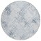 Homeroots 8' Navy Blue And Sky Blue Round Geometric Washable Indoor Outdoor Area Rug 588258 - alternate 7