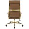 Leisuremod Benmar High-Back Leather Office Chair with Gold Frame, Light Brown BOTG19LBRL - alternate 7