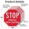 Signmission Stop Proceed with Caution, 10 inch X 10 inch, Aluminum Metal Signs, 5PK OC-A-5Pack-10-15 - alternate 5
