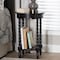 Baxton Studio Sally Nightstand with Bamboo Inspired Legs, Black 266-14638-ZORO - alternate 7