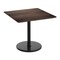 Flash Furniture 36" Square Tabletop, Seamless Surface Technology, Dark Brown with 24" Black Round Table Height Base ST-SQ36-WBR-TR24-GG - alternate 1