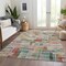Homeroots 5' X 8' Terra Cotta Green And Brown Striped Washable Indoor Outdoor Area Rug 603522 - alternate 9