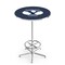 Holland Bar Stool Co 42" Chrome Brigham Young Pub Table, 36" dia. Top L216C4236BrigYn - alternate 1