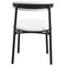 Leisuremod Lume Modern Dining Side Chair in Polyester with Black Steel Frame in White LC20W - alternate 10