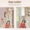 Wrightmaster 4.4 ft. Aluminum Lightweight Step Ladder, 9 ft. Reach with Non-Marring Feet, 300 lb. Capacity ZoroJLHWBT-HS - alternate 6