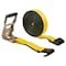 Mytee Products 2in x 50ft Ratchet Tie-Downs with Flat Hooks for Flatbed Yellow 10,000 lbs BS, 10PK RS250x10 - alternate 8