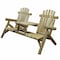 Homeroots 66" Natural Solid Wood Adirondack Chair 370277 - alternate 3