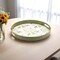 Homeroots 14" Green White And Gold Woodland Scene Round Serving Tray With Handles 634492 - alternate 8