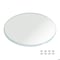 Fab Glass And Mirror 12in Round Ultra Clear Glass Table Top, Beveled Edge, Low Iron Extra Clear Tempered Glass 1/ LI-12RT12THBE - alternate 1