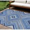 Homeroots 9' X 12' Blue Gray And Ivory Tribal Washable Indoor Outdoor Area Rug 598104 - alternate 1