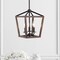 Jonathan Y Oria 10" 3-Light Iron Farmhouse Industrial Lantern LED Pendant, Oil Rubbed Bronze/Faux Wood JYL1321A - alternate 12