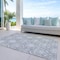Homeroots 9' X 12' Gray And Silver Medallion Washable Indoor Outdoor Area Rug 587738 - alternate 8