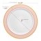 Smarty Had A Party 10.25" White with Red and Gold Chord Rim Plastic Dinner Plates (120 Plates), 120PK 620BG-CASE - alternate 10