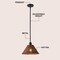 Jonathan Y Hattie 12 in. 1-Light Coastal Bohemian Metal and Woven Rattan LED Pendant Light, Black/Dark Brown JYL5712B - alternate 10
