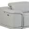 Homeroots Light Gray Italian Leather Power Reclining U Shaped Seven Piece Corner Sectional With Console 476595 - alternate 9