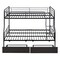 Homeroots Black Full Over Queen Contemporary Metal Bunk Bed With Drawers 590299 - alternate 9