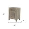 Homeroots 30" Gray Solid Wood Distressed Carved Floral One Drawer Nightstand 569580 - alternate 7