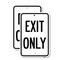 Signmission Exit Sign, Heavy Gauge Aluminum, 12 in W, 18 in H A-1218-2PACK-24037 - alternate 1