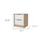Homeroots 19" White And Natural Wood Two Drawer Nightstand 534907 - alternate 13