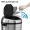 Hls Commercial 23 gal Round Indoor Metal Can, Silver, Touchless Sensor Lid, Stainless Steel, 17.5 in HLS23RC - alternate 6