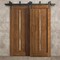 Sartodoors Sliding Closet Barn Bypass Doors 64 x 96 inches, Ego 5014 Cognac Oak Veneer, Modern 6.6ft Rails Ha EGO5014BBB-DKO-6496 - alternate 6