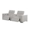 Homeroots 93in Light Gray and Brown Leather Power Reclining Loveseat With Storage 720542 - alternate 9