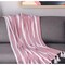 Homeroots 50" X 60" Pink and White Woven Cotton Striped Throw Blanket with Tassels 548930 - alternate 6