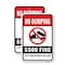 Signmission No Dumping $500 Fine City Ordinance 66-286, 12'' X 18'' 2 Signs, Heavy Gauge Aluminum, 2PK A-1218-2PACK-25099 - alternate 1