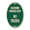 Signmission Reserved Parking Sign Customer Parking Only N, 12 In X 18 In Architectural, Heavy Gauge Aluminum A-OV-G-1218-23051 - alternate 1