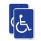 Signmission Large Handicapped Symbol, 12'' X 18'' 2 Signs, Heavy Gauge Aluminum, 2PK A-1218-2PACK-23889 - alternate 1
