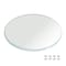 Fab Glass And Mirror 16in. Clear Square Glass Table Top 1/2in. Thick Bevel Polish Tempered Glass Table Top Radius 16SQR12THBEAN - alternate 1