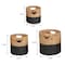 Happimess Avery Bohemian Cottage Handwoven Hyacinth Cylinder Nesting Baskets w/Handles, Natural/Black, Set of BSK2011D-3SET - alternate 6