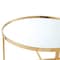 Homeroots 32" Silver And Gold Glass And Stainless Steel Round Mirrored Coffee Table 528849 - alternate 9