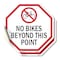 Signmission No Bikes Beyond This Point, 18 inch X 18 inch, Vinyl Decal, 2PK OC-D-2PACK-18-75 - alternate 1