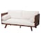 Baxton Studio Uriel Mid-Century Modern Cream Boucle Fabric Sofa 248-13773-ZORO - alternate 1