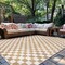 World Rug Gallery Contemporary Checkered Weather Resistant Reversible Indoor/Outdoor Rug 7 ft 10 in x 10 ft Natural WR114NATURAL8X10 - alternate 1