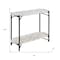 Homeroots 36" White and Black Faux Terrazzo and Steel Oval Console Table With Shelf 668867 - alternate 8